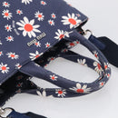 Miu Miu Hand Bag Canvas 2way Navy Gold Auth ka7179M-7