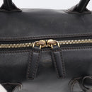MCM Hand Bag Leather 2way Black Gold Auth ka7180-18