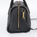 MCM Hand Bag Leather 2way Black Gold Auth ka7180-4