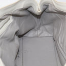 Christian Dior Hand Bag Leather White Silver Auth ka7183-16