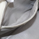 Christian Dior Hand Bag Leather White Silver Auth ka7183-19