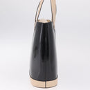 Salvatore Ferragamo Hand Bag Patent Leather Black Silver Auth ka7187-5