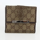 LOUIS VUITTON Gucci Monogram Wallet 3 Set Beige LV Auth ka719-10