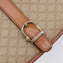 CELINE Macadam Canvas Shoulder Bag PVC Beige Gold Auth ka7195-14
