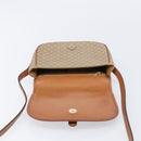 CELINE Macadam Canvas Shoulder Bag PVC Beige Gold Auth ka7195-15