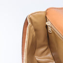 CELINE Macadam Canvas Shoulder Bag PVC Beige Gold Auth ka7195-19