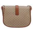 CELINE Macadam Canvas Shoulder Bag PVC Beige Gold Auth ka7195-3