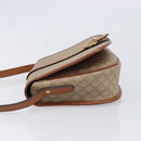 CELINE Macadam Canvas Shoulder Bag PVC Beige Gold Auth ka7195-5