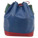 LOUIS VUITTON Epi Tricolor Noe Shoulder Bag Blue Red Green M44082 LV Auth ka7196-3