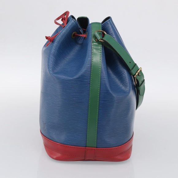 LOUIS VUITTON Epi Tricolor Noe Shoulder Bag Blue Red Green M44082 LV Auth ka7196