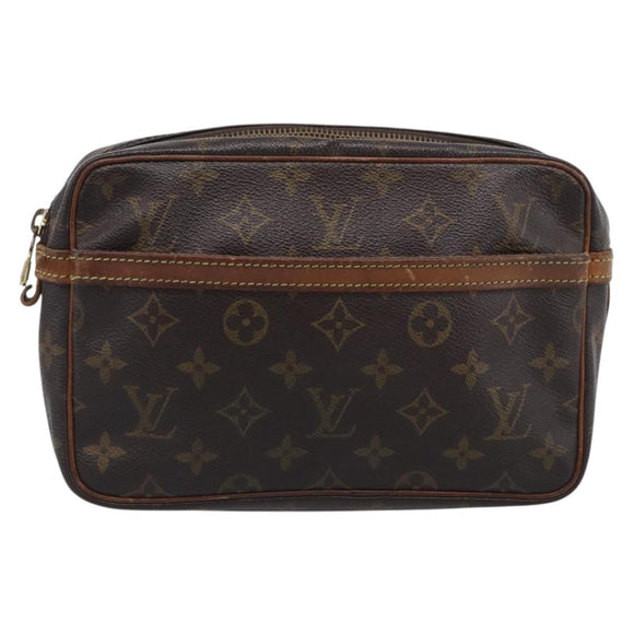 LOUIS VUITTON Monogram Compiegne 23 Clutch Bag M51847 LV Auth ka7201