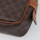 CELINE Macadam Canvas Shoulder Bag PVC Leather Brown Gold Auth ka7203-10