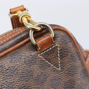 CELINE Macadam Canvas Shoulder Bag PVC Leather Brown Gold Auth ka7203-14