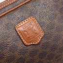 CELINE Macadam Canvas Shoulder Bag PVC Leather Brown Gold Auth ka7203-15
