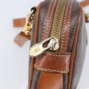 CELINE Macadam Canvas Shoulder Bag PVC Leather Brown Gold Auth ka7203-16