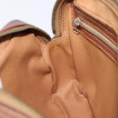 CELINE Macadam Canvas Shoulder Bag PVC Leather Brown Gold Auth ka7203-20