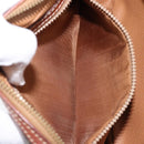 CELINE Macadam Canvas Shoulder Bag PVC Leather Brown Gold Auth ka7203-22