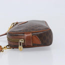 CELINE Macadam Canvas Shoulder Bag PVC Leather Brown Gold Auth ka7203-5