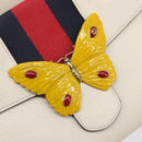 GUCCI Totem Butterfly Medium Sherry Line Bag Leather 2way 505344 Auth ka7207V-18