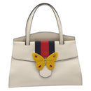 GUCCI Totem Butterfly Medium Sherry Line Bag Leather 2way 505344 Auth ka7207V-2