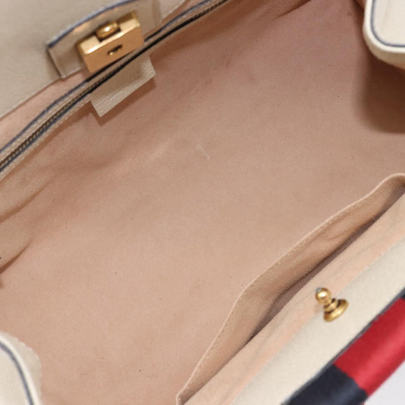 GUCCI Totem Butterfly Medium Sherry Line Bag Leather 2way 505344 Auth ka7207V