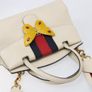 GUCCI Totem Butterfly Medium Sherry Line Bag Leather 2way 505344 Auth ka7207V-6