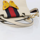 GUCCI Totem Butterfly Medium Sherry Line Bag Leather 2way 505344 Auth ka7207V-7