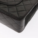 CHANEL Matelasse 25 Double Flap Chain Shoulder Bag Lamb Skin Gold CC Auth ka720SV-13