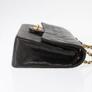 CHANEL Matelasse 25 Double Flap Chain Shoulder Bag Lamb Skin Gold CC Auth ka720SV-4