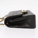 CHANEL Matelasse 25 Double Flap Chain Shoulder Bag Lamb Skin Gold CC Auth ka720SV-5