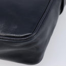 GIVENCHY Shoulder Bag Leather Navy Gold Auth ka7216-10