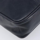 GIVENCHY Shoulder Bag Leather Navy Gold Auth ka7216-11