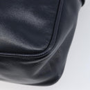 GIVENCHY Shoulder Bag Leather Navy Gold Auth ka7216-12