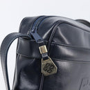 GIVENCHY Shoulder Bag Leather Navy Gold Auth ka7216-14