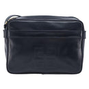GIVENCHY Shoulder Bag Leather Navy Gold Auth ka7216-2