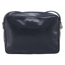 GIVENCHY Shoulder Bag Leather Navy Gold Auth ka7216-3