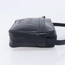 GIVENCHY Shoulder Bag Leather Navy Gold Auth ka7216-4