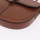 Burberrys Shoulder Bag Leather Brown Gold Auth ka7217-13
