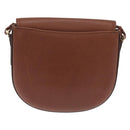 Burberrys Shoulder Bag Leather Brown Gold Auth ka7217-3