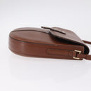 Burberrys Shoulder Bag Leather Brown Gold Auth ka7217-4