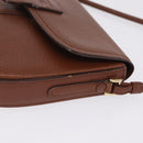 Burberrys Shoulder Bag Leather Brown Gold Auth ka7217-5
