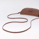 Burberrys Shoulder Bag Leather Brown Gold Auth ka7217-8