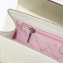 Salvatore Ferragamo Gancini Shoulder Bag Leather White Silver Auth ka722-20