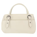 Salvatore Ferragamo Gancini Shoulder Bag Leather White Silver Auth ka722-2