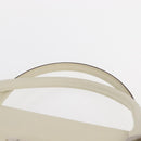 Salvatore Ferragamo Gancini Shoulder Bag Leather White Silver Auth ka722-8