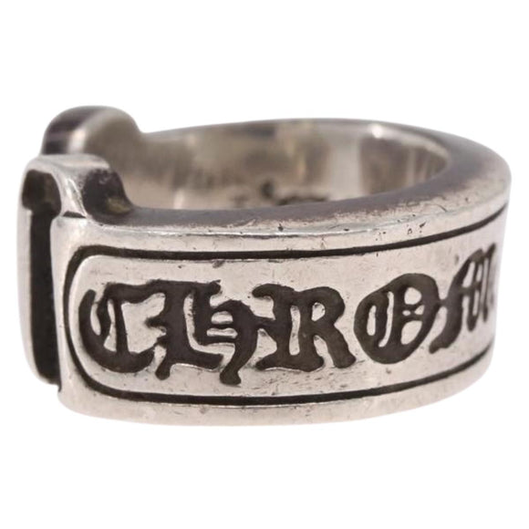 Chrome Hearts Scroll label Ring Ag925 Silver #10(JP Size) Auth ka7229M