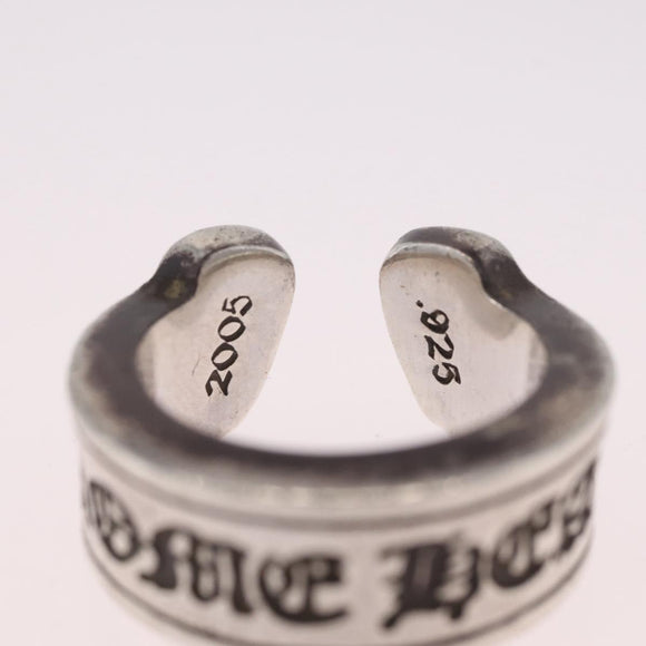 Chrome Hearts Scroll label Ring Ag925 Silver #10(JP Size) Auth ka7229M