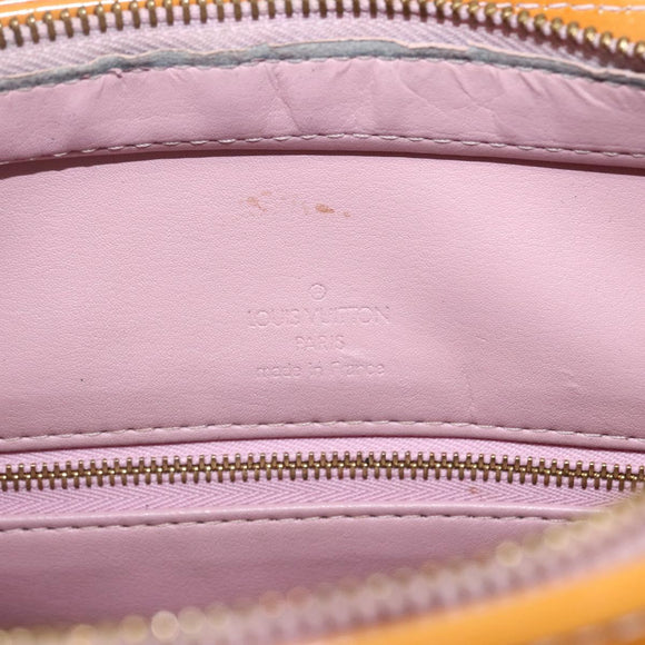 LOUIS VUITTON Monogram Vernis Houston Bag Marshmallow Pink M91302 LV Auth ka723