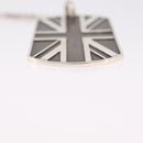 Chrome Hearts Union Jack Large Dog Tag Necklace Ag925 Silver Auth ka7230M-19
