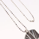 Chrome Hearts Union Jack Large Dog Tag Necklace Ag925 Silver Auth ka7230M-4